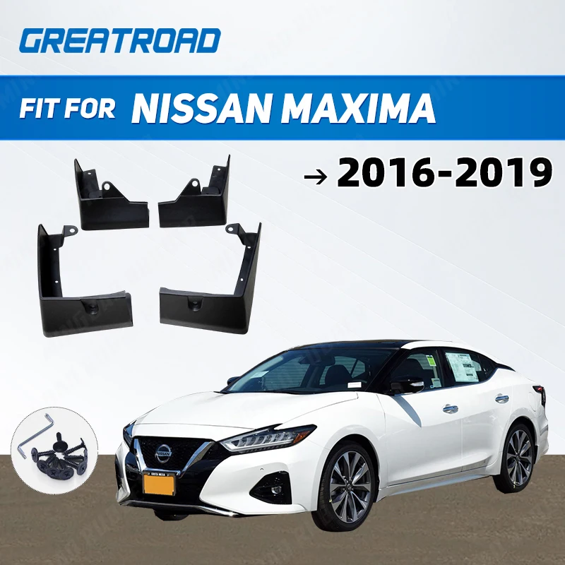 Guardabarros de rueda delantera y trasera de coche para Nissan Maxima 2016-2019 guardabarros protectores contra salpicaduras accesorios de coche plástico suave