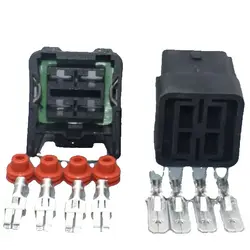 Shhworldsea Conector 4 pines 6,3 mm macho/hembra para VW 357941165