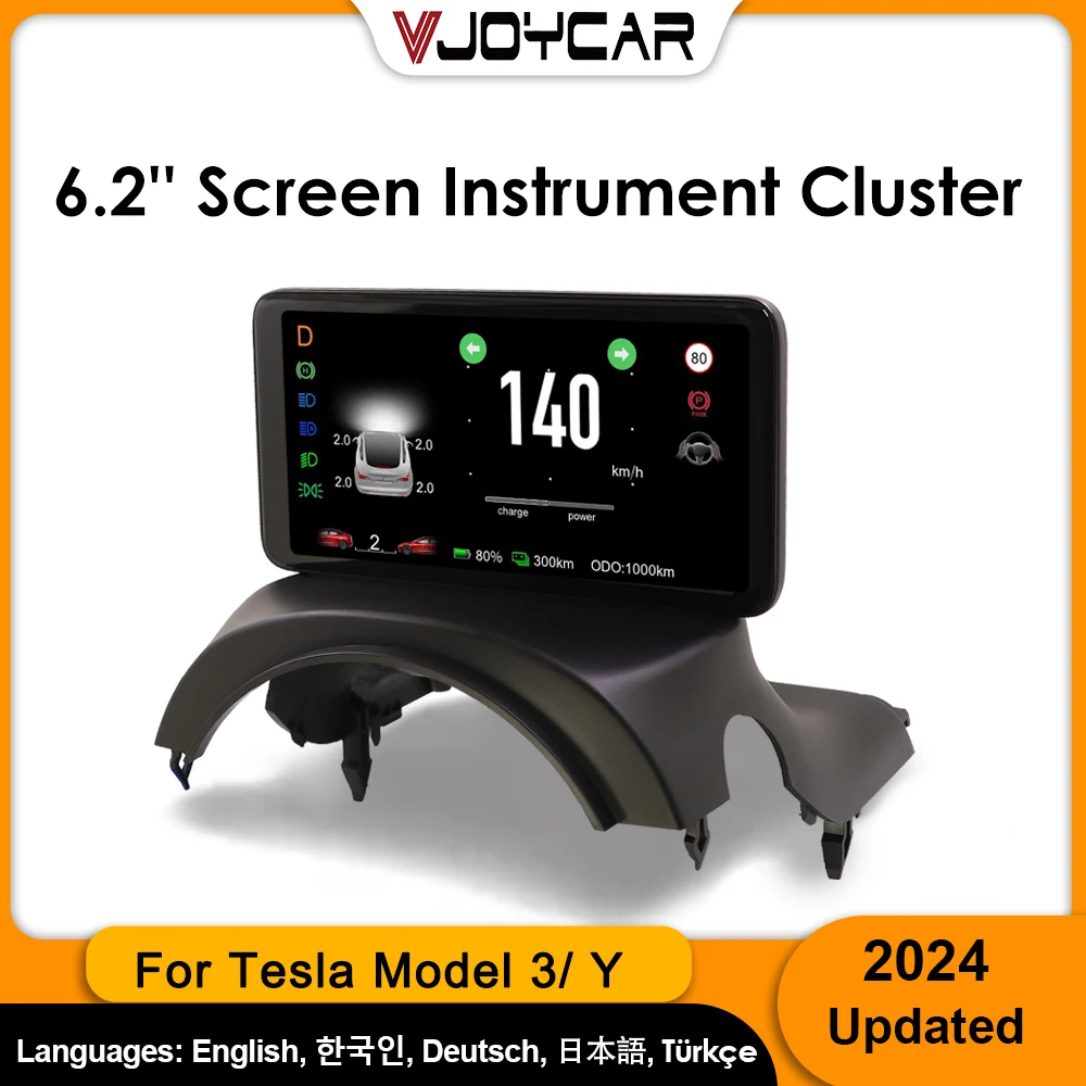 Vjoycar Pantalla LCD HUD velocímetro para Tesla Model 3