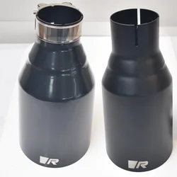Embellecedor de escape universal de acero inoxidable negro mate