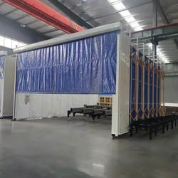 Cabina de pintura en aerosol móvil con certificado CE para piezas grandes, sala de pintura en aerosol, cabina de lijado escalable de 10m para pieza de trabajo de hierro y piedra