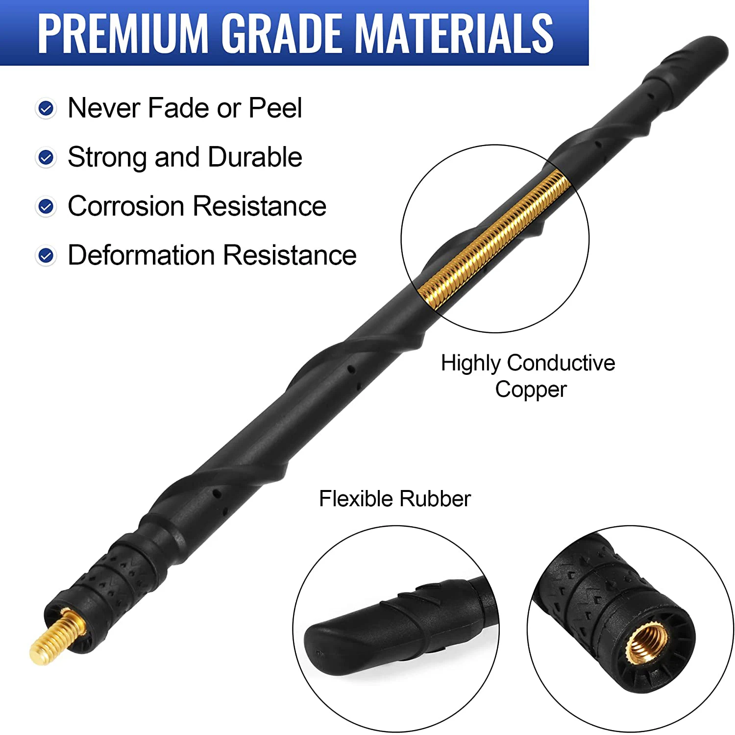Antena espiral para Jeep Wrangler JK/JL y Gladiator JT - imagen 3