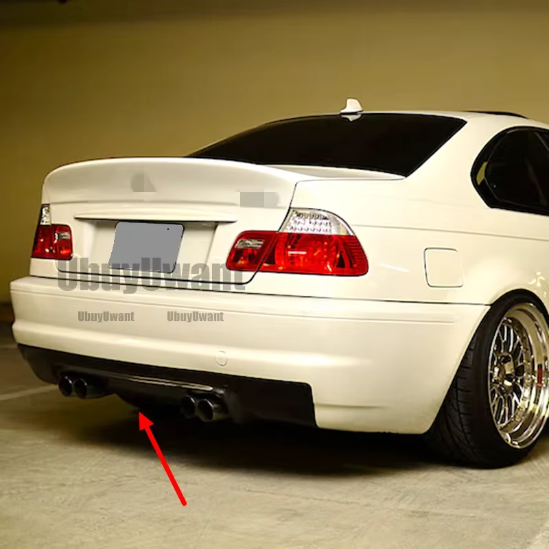 Acabado negro brillante del difusor trasero para BMW E46