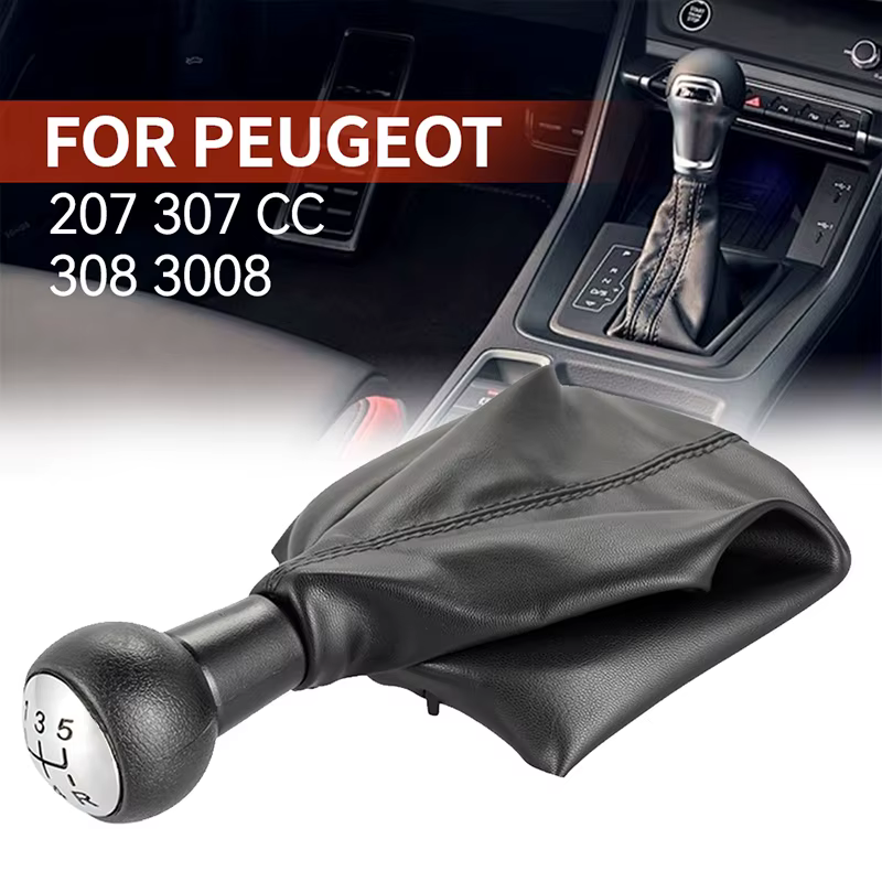 Funda de palanca de cambios de cuero Peugeot 207/307 CC/308/3008 - imagen 2