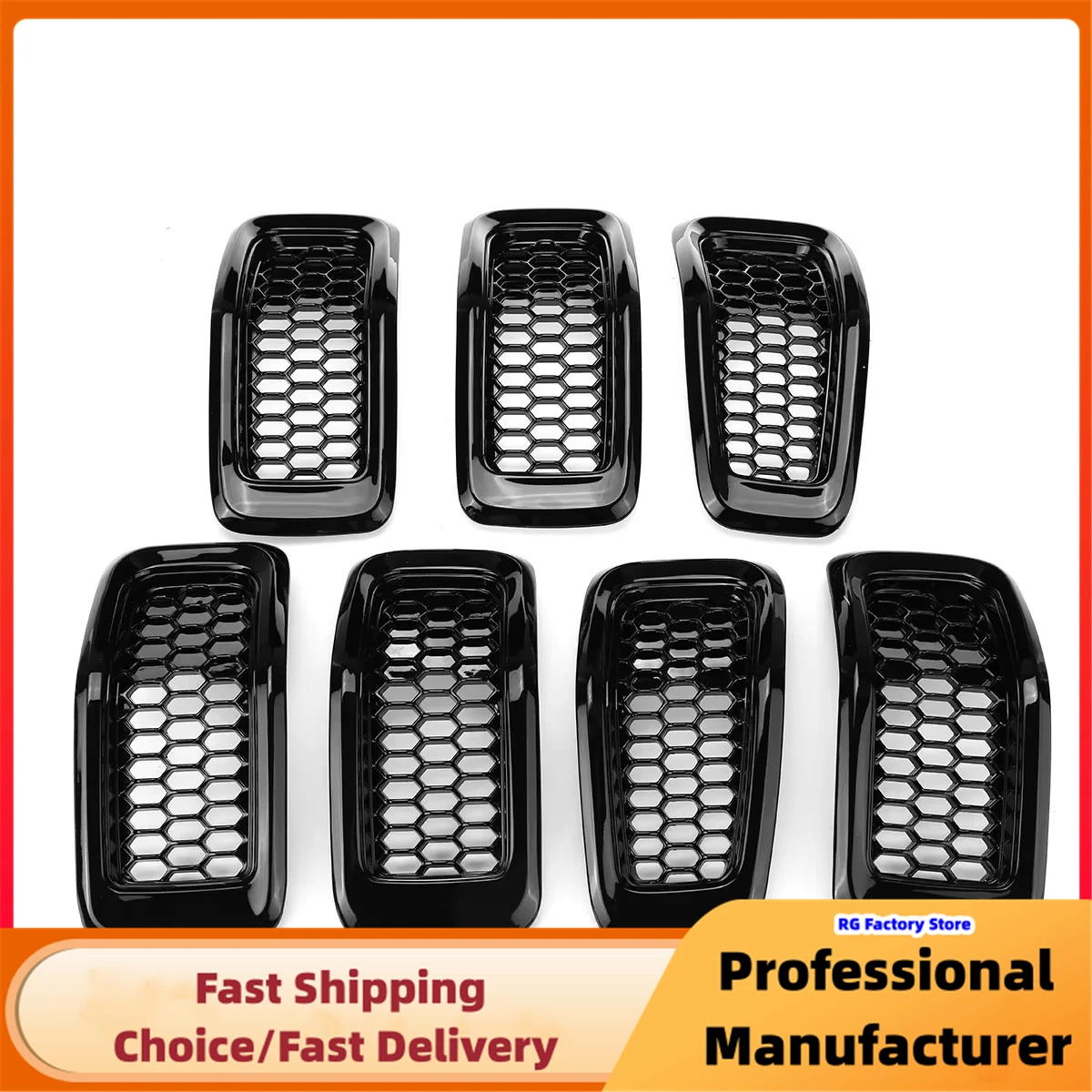 Cubierta de rejilla de parachoques delantero de malla de panal de abeja para Jeep Cherokee 2014, 2015, 2016, 2017, 2018, cubierta de rejilla de carreras de coches, embellecedor - imagen 2