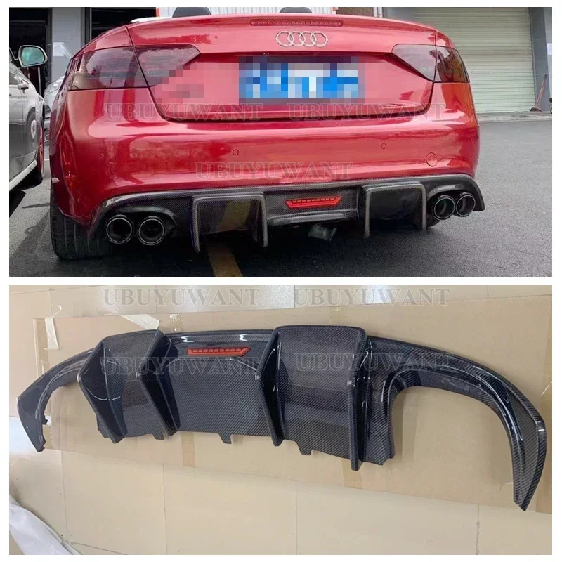 Difusor parachoques trasero de carbono para Audi A5 S5 2008-2015 - imagen 4
