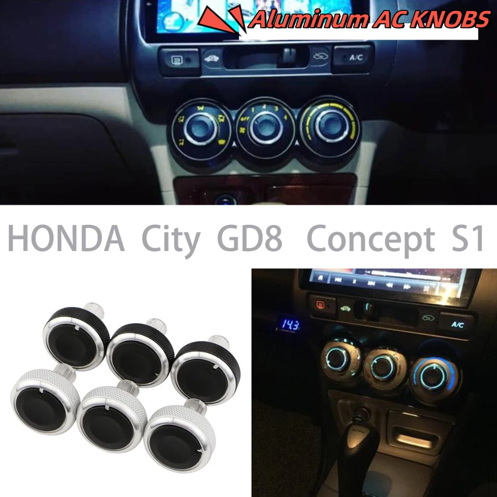 Perilla aire acondicionado Honda Fit aluminio 2002-2010 - imagen 4