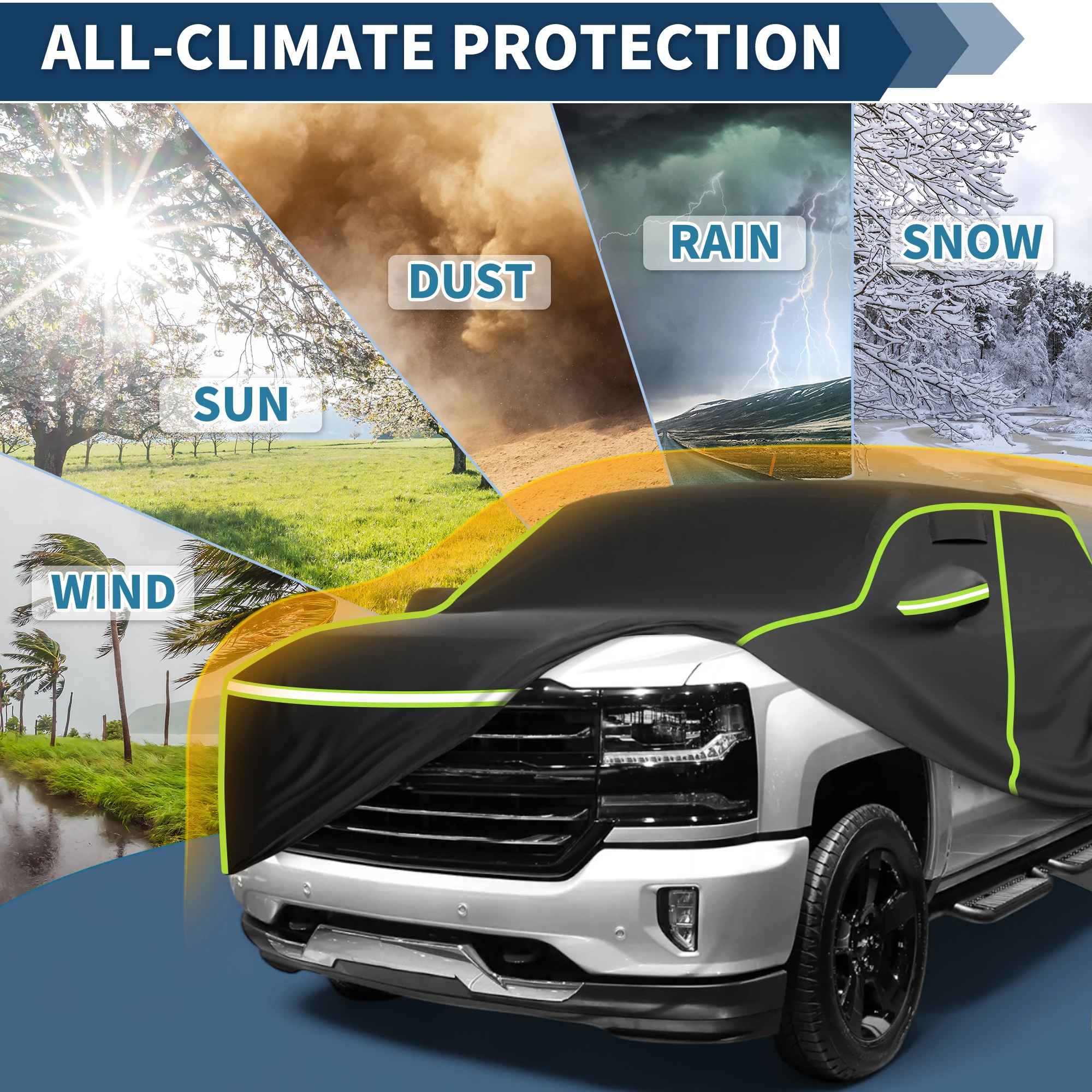 Funda impermeable Uxcell 210D Chevrolet Silverado - protección UV - imagen 3