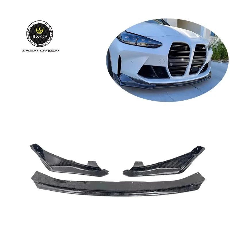Labio divisor fibra carbono V 3 piezas – BMW G80 G82 M3 M4 2021-2023