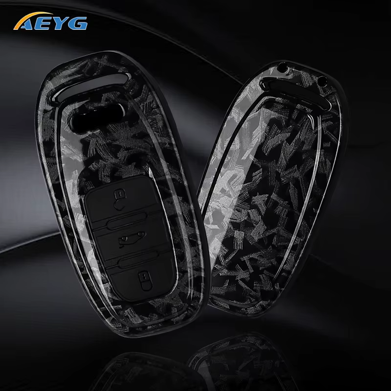 Funda de fibra de carbono ABS para llave Audi A1 A3 A4 A5 A6