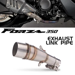 Tubo medio escape Forza 350 conector y silenciador