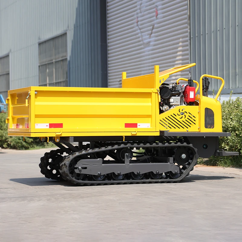 Mini dump truck sobre orugas diesel 1,5 t – portador con volcado para carga