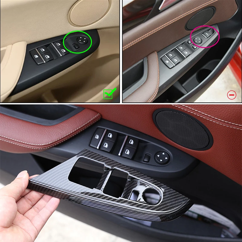 Panel interruptor ventana fibra carbono BMW X3 F25 X4 F26 2013-2017 - imagen 5