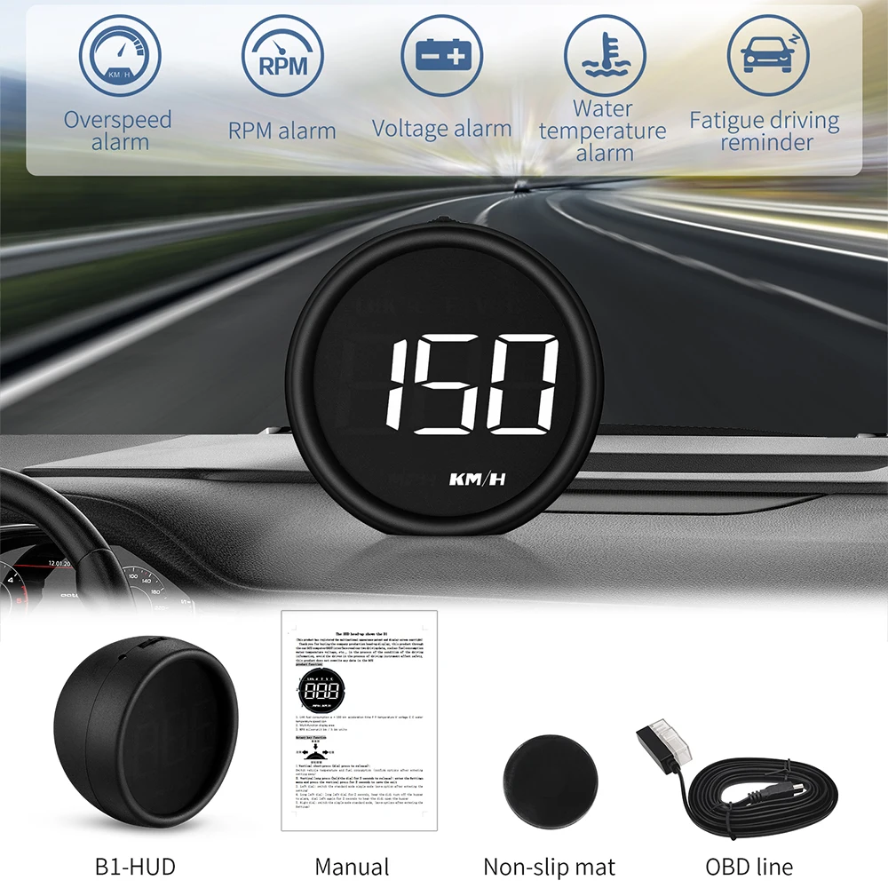 Velocímetro universal con proyector HUD y voltímetro digital - imagen 2