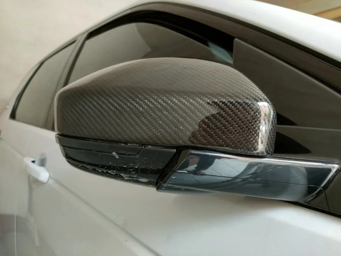 Cubiertas de espejo retrovisor fibra de carbono seca para Land Rover - imagen 2
