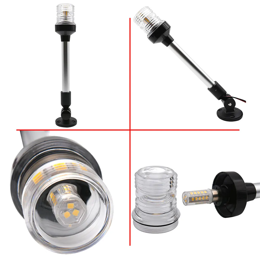 Luz navegación LED 360° plegable para barco yate 12-24V - imagen 3