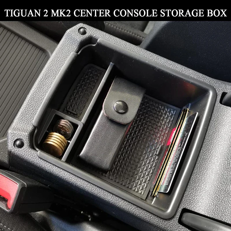 Bandeja organizadora apoyabrazos para VW Tiguan MK2 2017-2022 - imagen 2