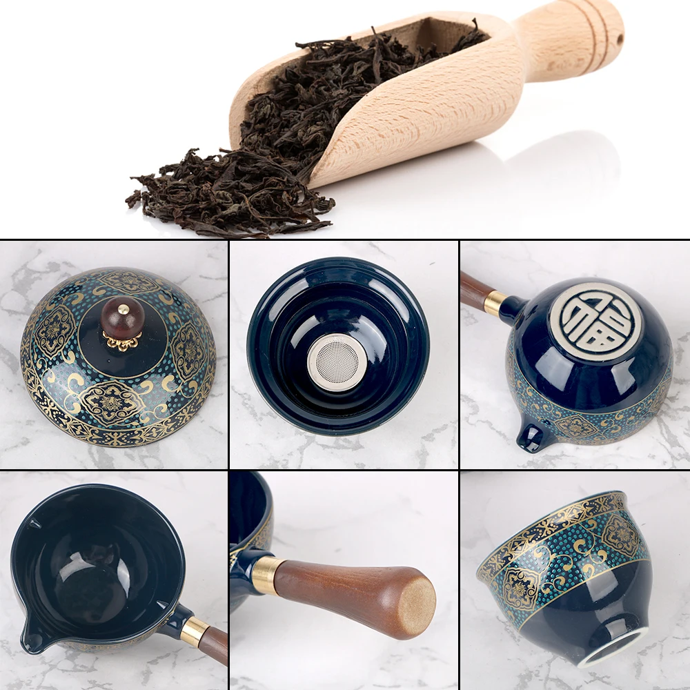Tetera giratoria 360° con infusor de porcelana para té Gongfu - imagen 3