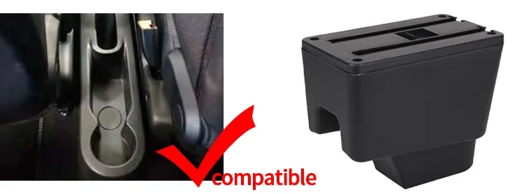 Vista frontal de reposabrazos para Renault Kaptur