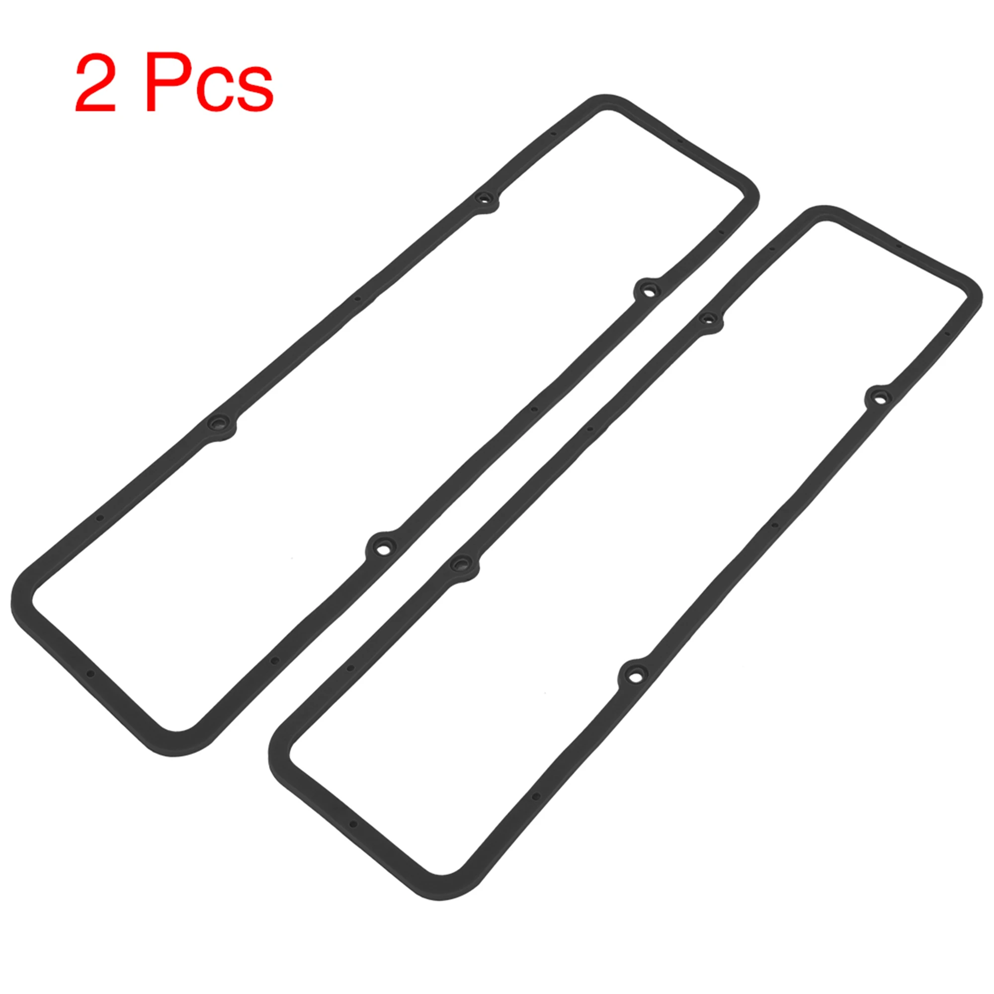 X Autohaux-cubierta de válvula negra de 2 piezas, junta de núcleo de acero de goma para Chevy SBC 283, 305, 327, 350, juego de juntas de cubierta de válvula de motor - imagen 2