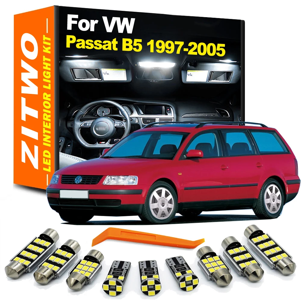 ZITWO, 15 Uds., Kit de luces LED para maletero de mapa de lectura Interior para VW Volkswagen Passat B5 B5.5 1997- 2001 2002 2003 2004 2005 Accesorios