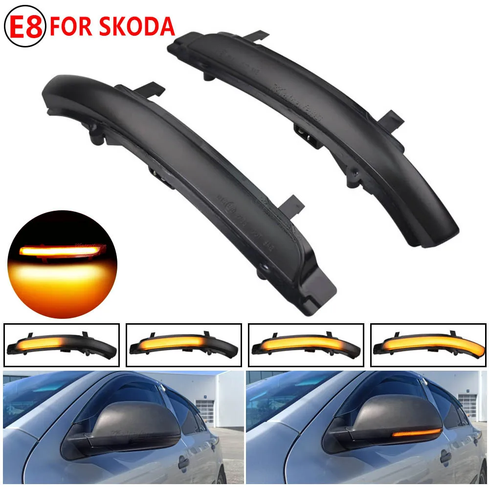 Intermitente dinámico LED de espejo para Skoda Octavia MK2 y Superb 3T