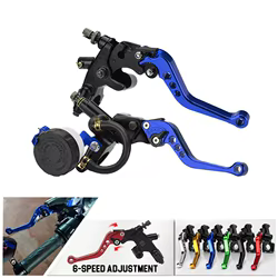 Kit universal de manetas con depósito de freno y embrague 22 mm