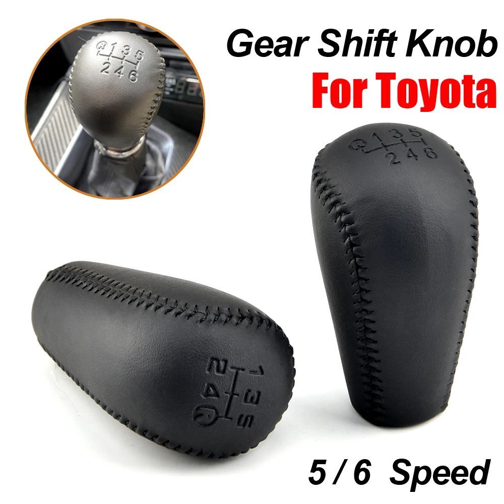 Pomo de cambio de cuero para Toyota Prado LC120, 4Runner y Hilux Surf