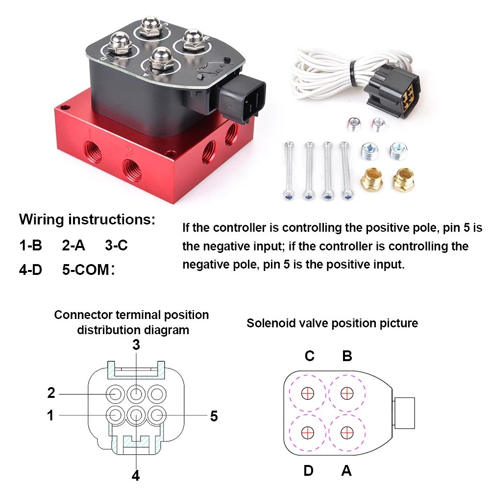 Válvula colectora suspensión neumática roja con control rápido NPT - imagen 4