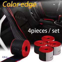 Cinturón de seguridad de coche con borde rojo para conversión DIY