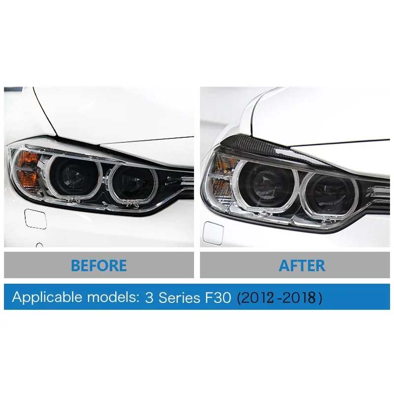 Embellecedor de cejas de faro fibra de carbono – BMW Serie 3 F30 - imagen 5