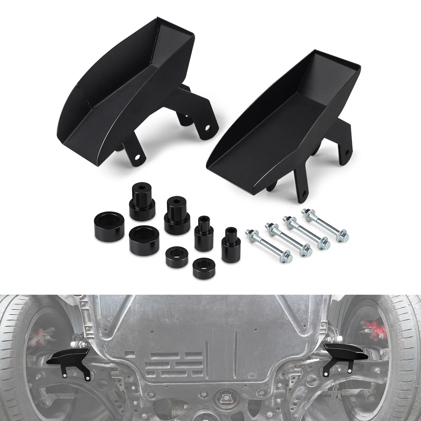 BEVINSEE Kit de conductos de refrigeración de frenos para VW Golf 7 GTI R