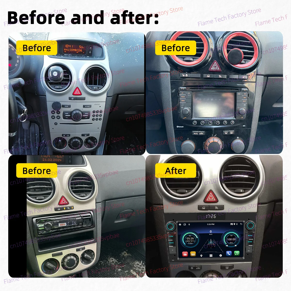 Autoradio 2DIN Opel Corsa D 2007-2014 – Pantalla 7" CarPlay Android Auto - imagen 2