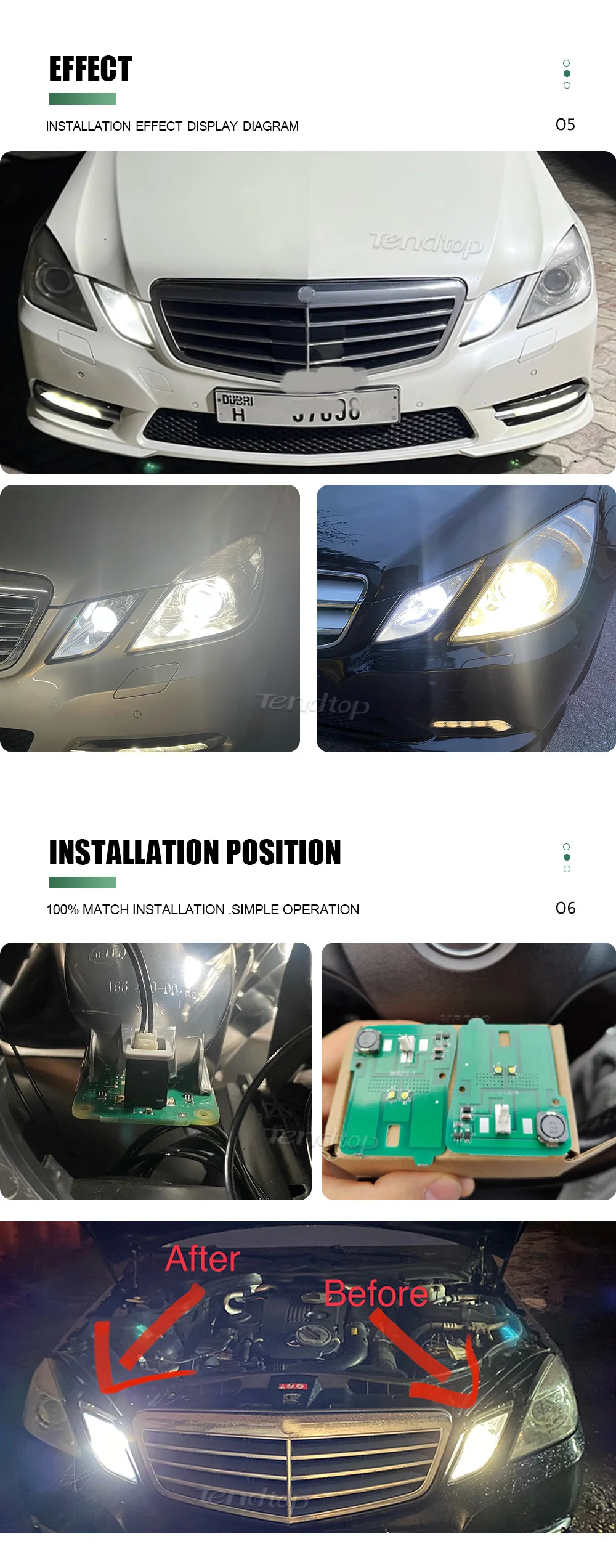 Kit de dos luces LED de posición para Mercedes-Benz