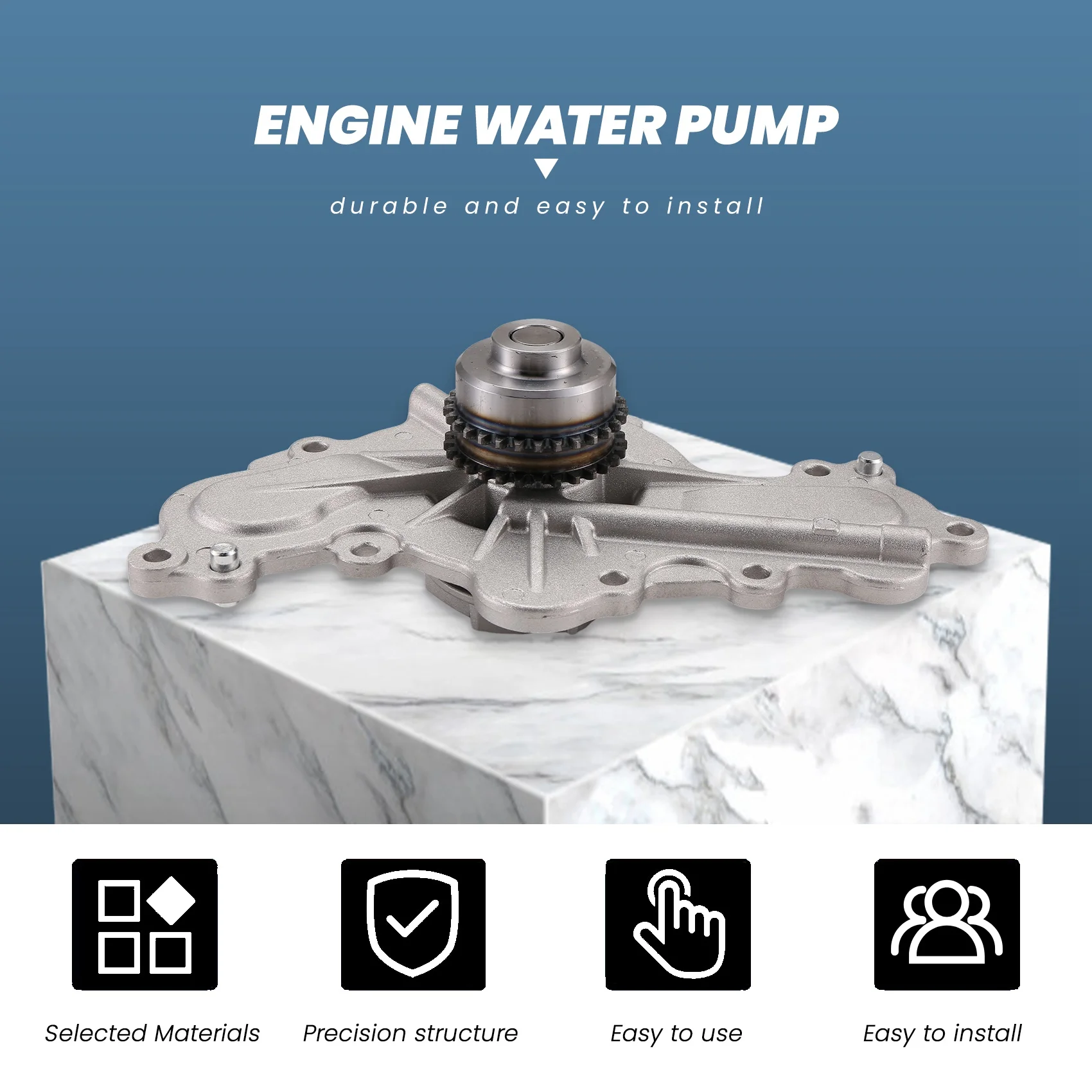 Bomba de agua AA5Z8501C para Ford Explorer Taurus Edge 3.5L 3.7L - imagen 4