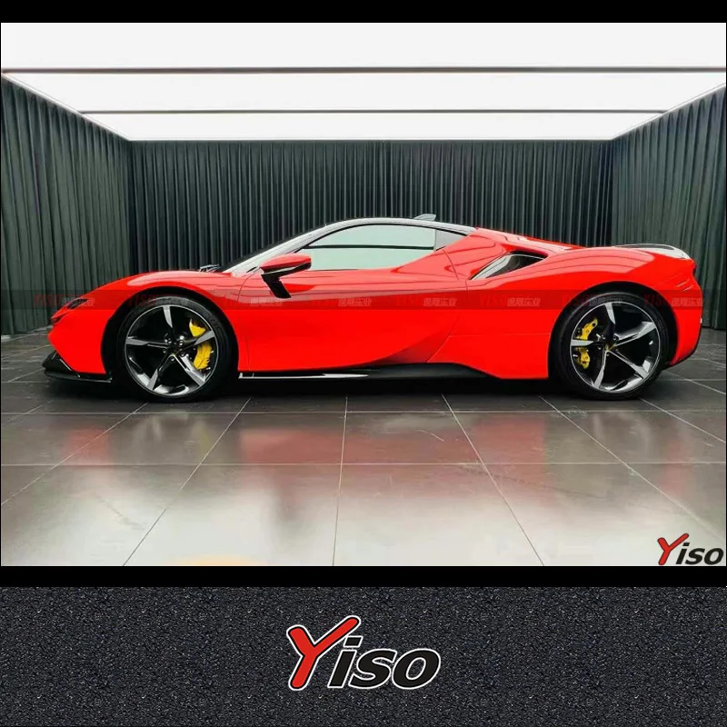 Faldones laterales de carbono seco Ferrari SF90 estilo OEM - imagen 2