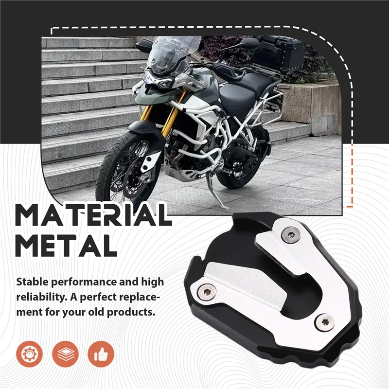 Extensor soporte lateral aluminio base agrandada – Tiger 900 Rally PRO - imagen 3