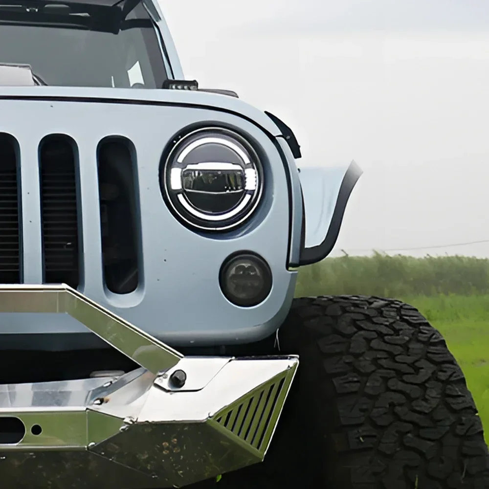 Faros LED delanteros Jeep Wrangler 2007-2017 con lente bifocal y DRL - imagen 2