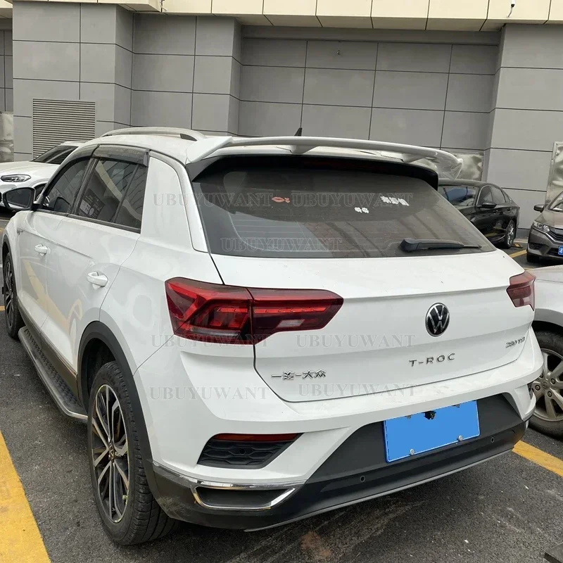 Para Volkswagen VW T-Roc 2018 + alerón Material ABS de alta calidad con apariencia de fibra de carbono accesorios para maletero trasero de coche Kit de carrocería - imagen 5