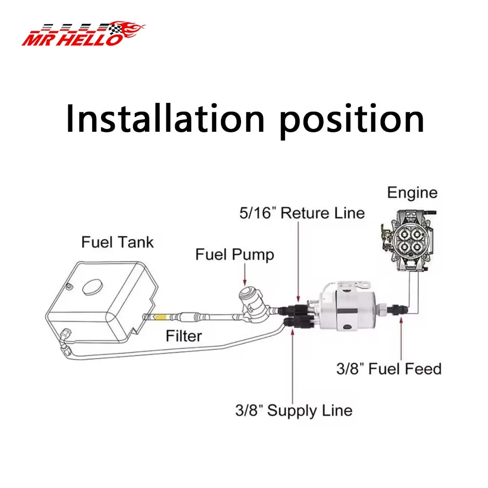 Adaptador de aluminio negro para líneas de combustible EFI