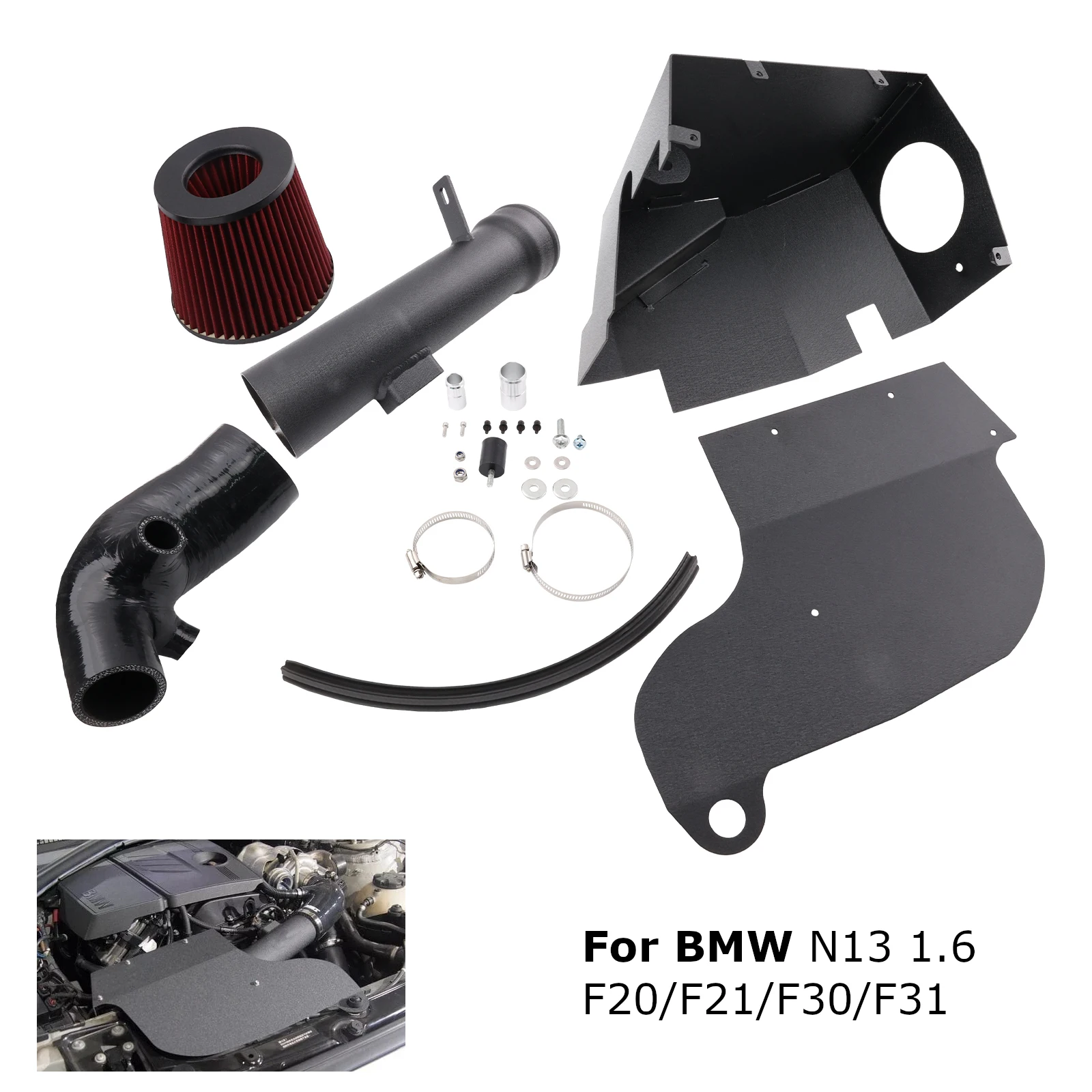 Kit admisión aire frío BMW N13 1.6 con protector térmico