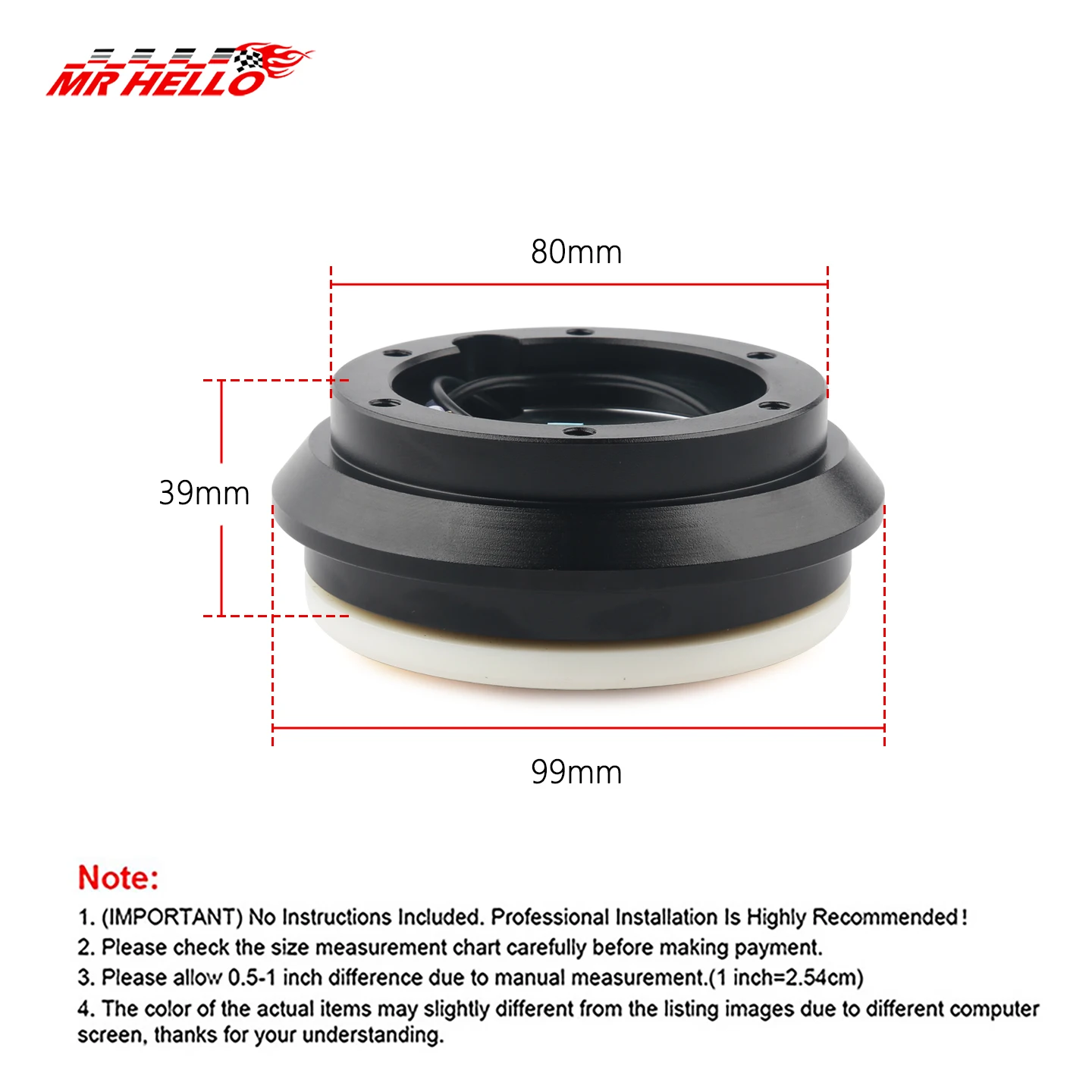 Adaptador de cubo para volante Honda fabricado en aluminio - imagen 4