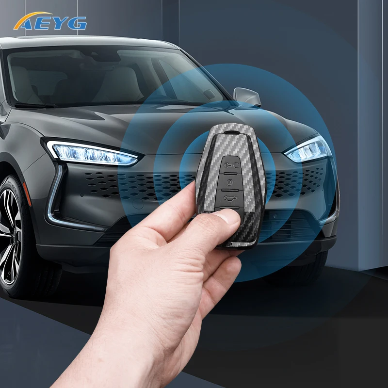 Funda fibra carbono ABS llave Geely – compatible Coolray Atlas Emgrand X7 Boyue NL3 Borui - imagen 5