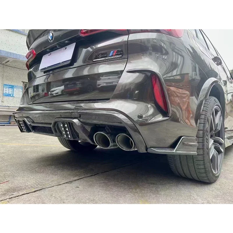 BMW X5M F95/X6M F96 2019+ Difusor trasero fibra de carbono divisores - imagen 4