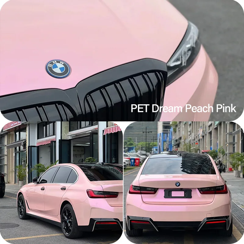 Vinilo cambio de color rosa melocotón – Rollo autoadhesivo para coches - imagen 2