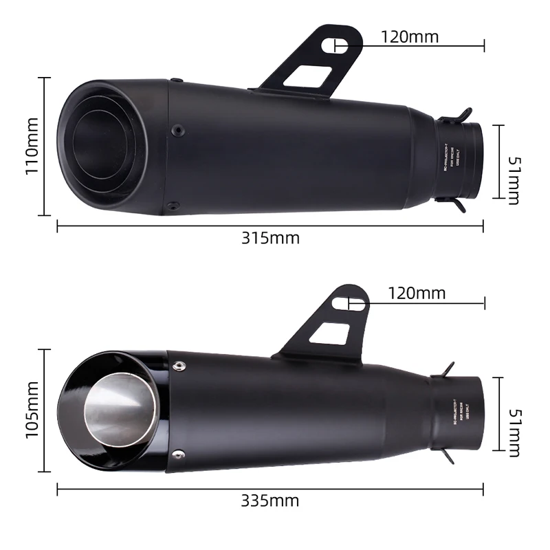 Tubo de Escape Universal para Honda YZF R6 R3 R25 MT07 MT09 Z400 Z900 Z650 MT03 - imagen 2