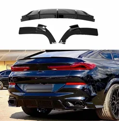 Difusor parachoques trasero BMW X6 G06 estilo fibra carbono
