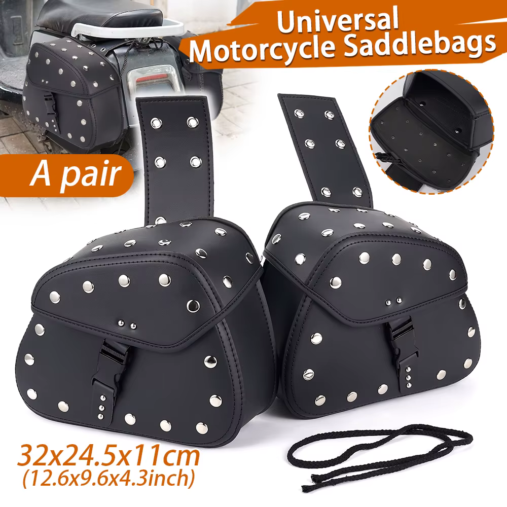 Alforjas laterales negras para moto eléctrica Benda Harley Prince - imagen 2