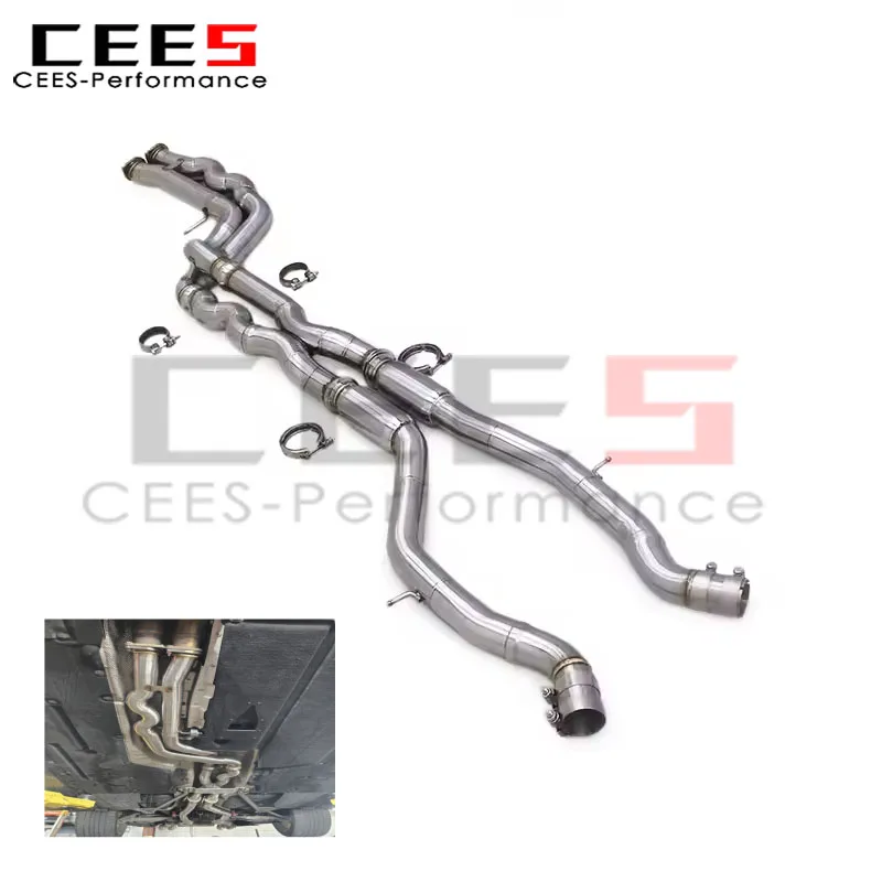 Tubo intermedio de escape CEES inox para BMW M3/M4 F80-F83 S55 3.0T - imagen 2