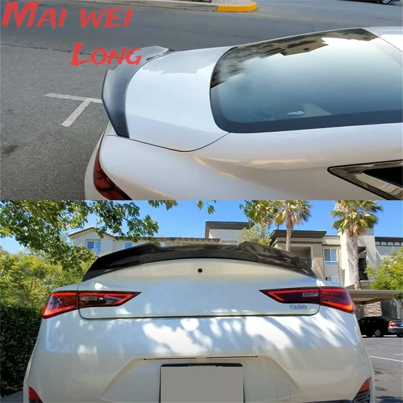 Alerón trasero negro de ABS Infiniti Q60/Q60S 2017-2023 sin pintar - imagen 4